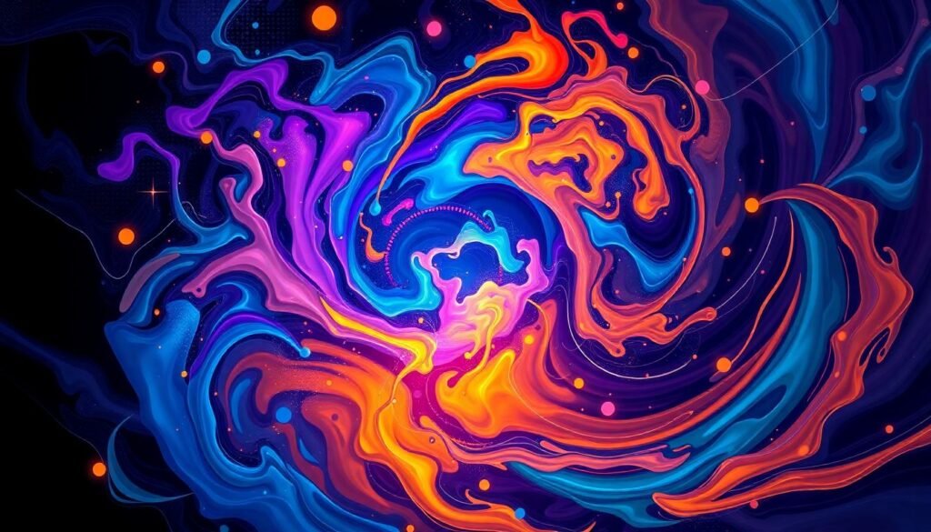 A photorealistic image of a person interacting with an AI art generator on a holographic display. The display shows a complex 3D model being manipulated with hand gestures. The person should look curious and engaged. The background could be a futuristic art gallery.