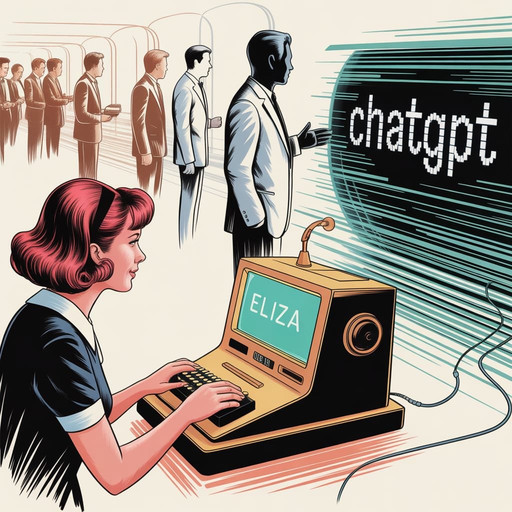 Historical journey of AI prompts and human-AI interaction.
