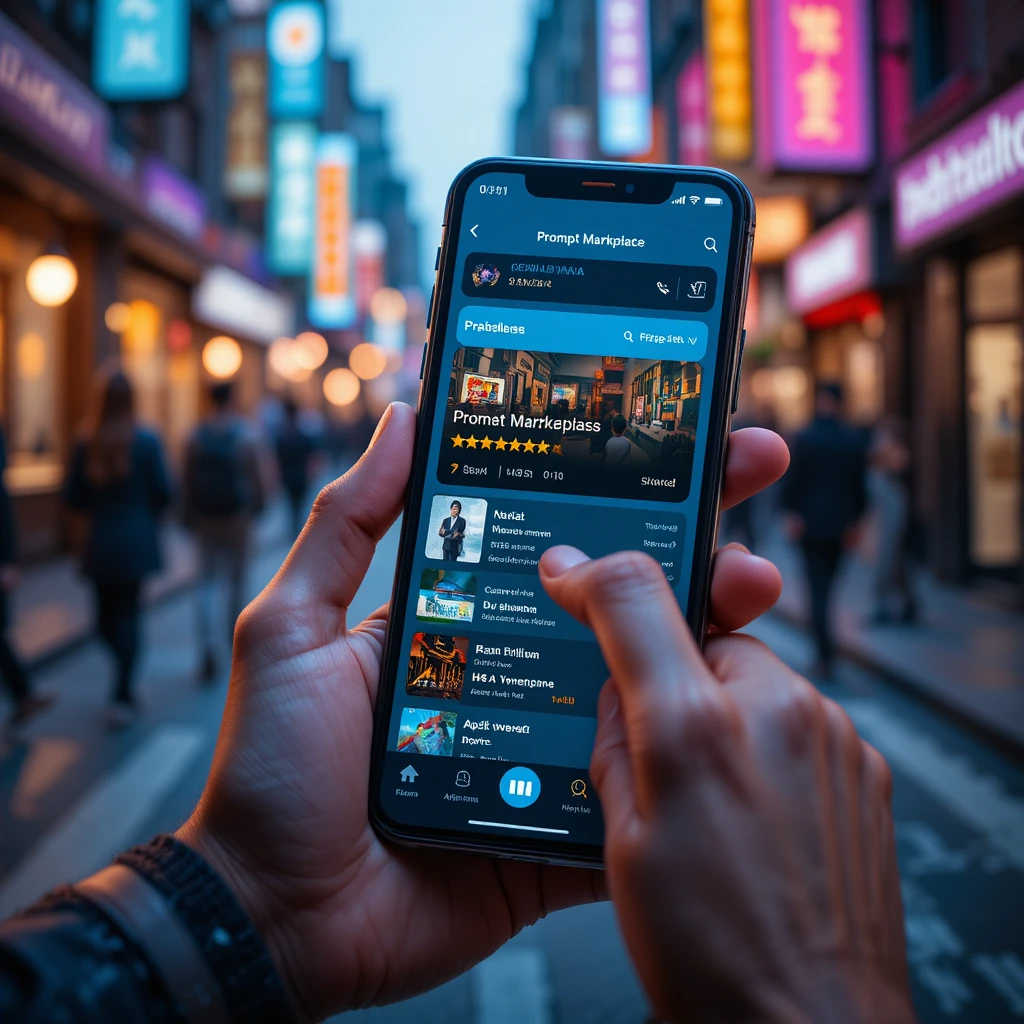Mobile shopping experience for AI prompts on marketplace platform