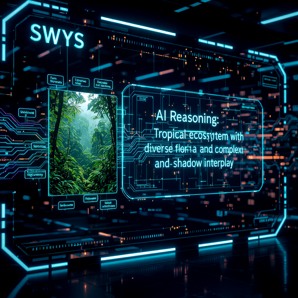 human hand orchestrating multiple AI agents on a holographic interface